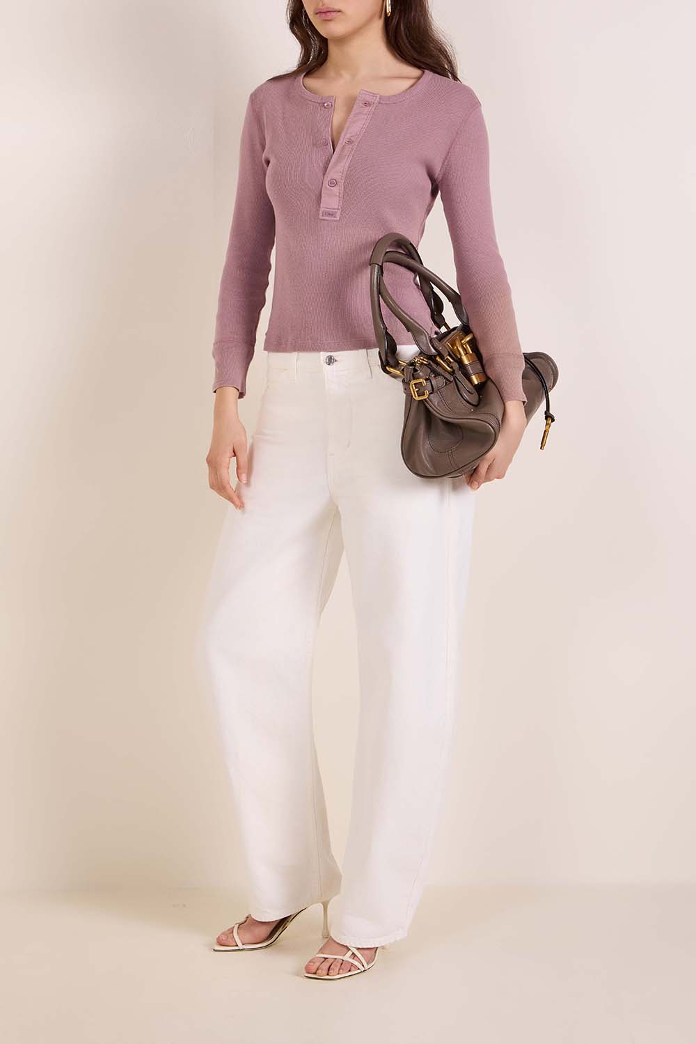 חולצת טי שרוול ארוך כפתורים